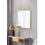 Miroir moderne à DEL avec acrylique incassable incassable, 19,7 po x 19,7 po | Épaisseur de 5 mm, rayures néon jaune | Support en panneau de fibres à densité moyenne, adaptateur 12V pour un éclairage lumineux | Décoration élégante et durable-2071403769