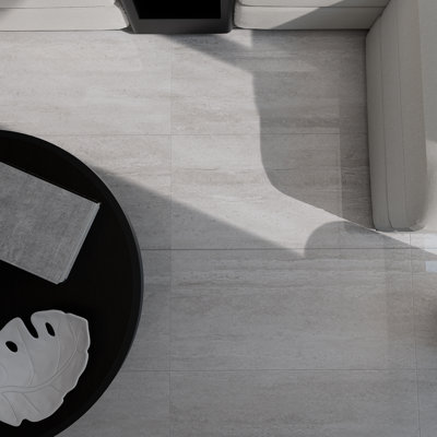 Nova 24" x 48" Travertine Look Polished Porcelain Tile