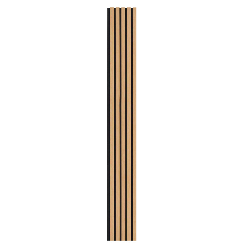 Wood Slat Acoustic Panels for Modern Wall Decor, Light Oak, 2.1cm H x 240cm W x 20cm D