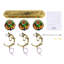 Trois appliques de libellule, appliques de style antique à DEL E27, luminaire en verre coloré