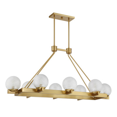 Lustre linéaire en laiton 8 lumières Darien