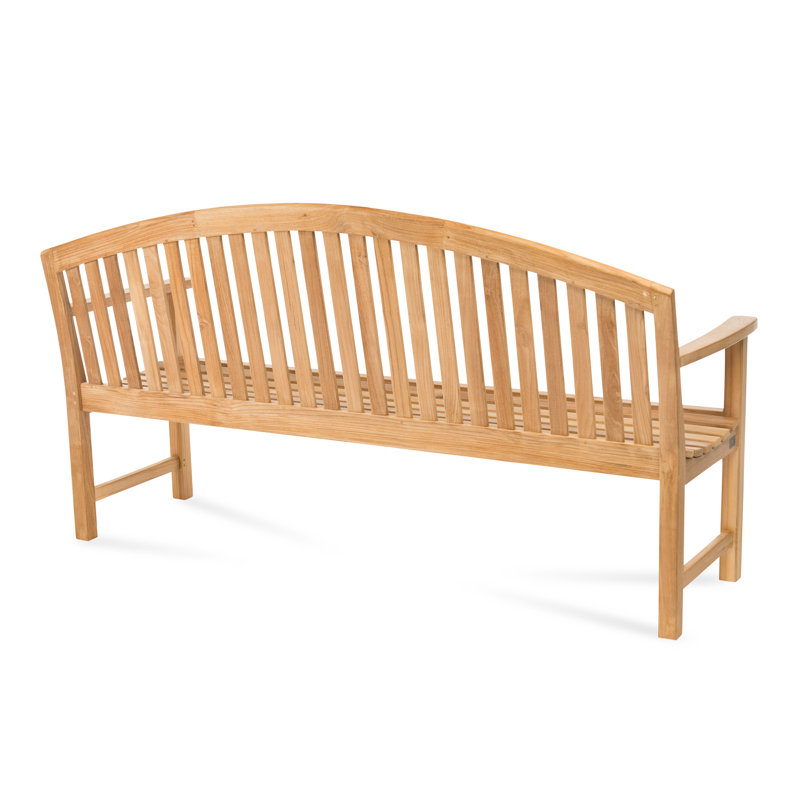 Brecken Solid Wood Teak Outdoor Bench, 40" H x 72" W x 27" D