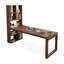 Bureau rectangulaire en bois massif noyer clair-1764011400
