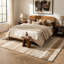 Tapis intérieur / extérieur à motif linéaire beige / brun 8 pi x 11 pi (7 pi 10 po x 10 pi 10 po) Karsoni-913374029