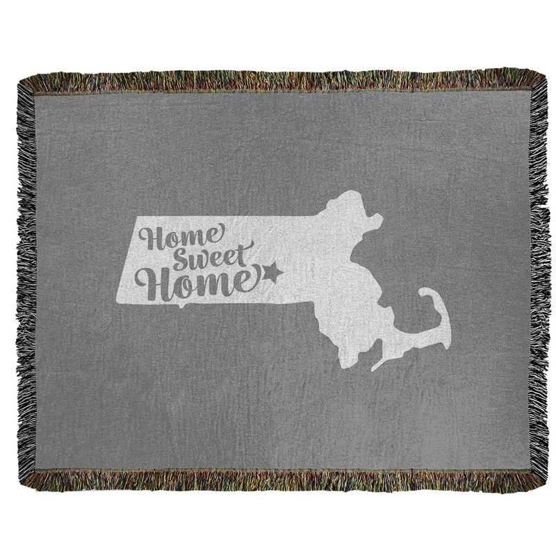 Hand Woven Throw Blanket, 60" W x 80" L, Gray