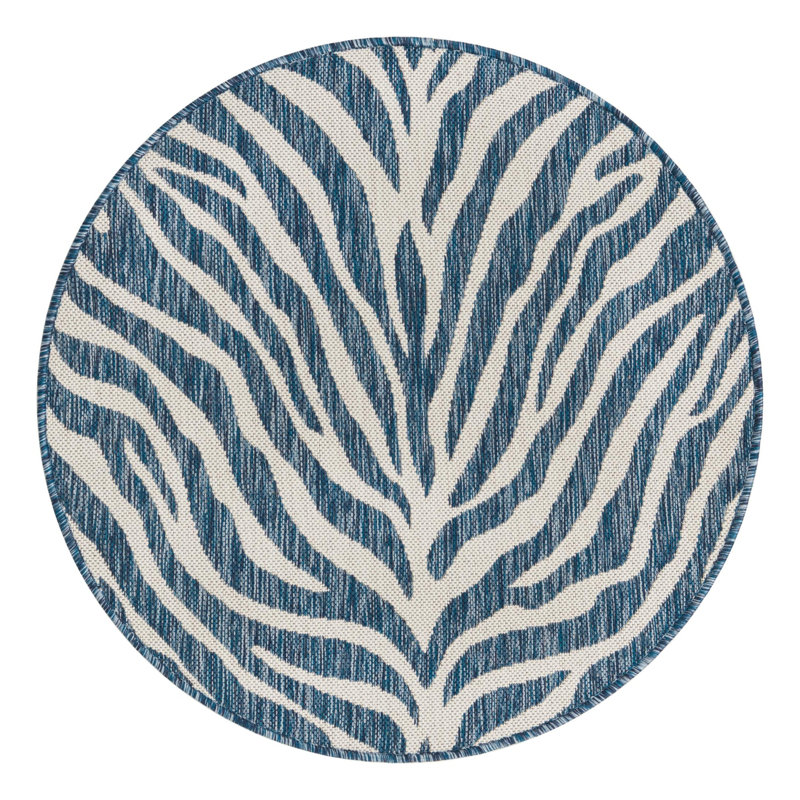 Itchington Animal Print Indoor / Outdoor Rug, Round 3'
