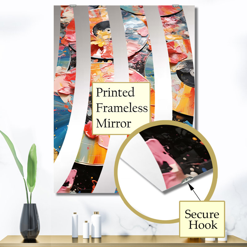 Geovonnie - Miroir mural à disques compacts MIR133154, 40 po x 30 po