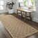 Jin Boho Jute-Look Checkered Light Brown Area Rug