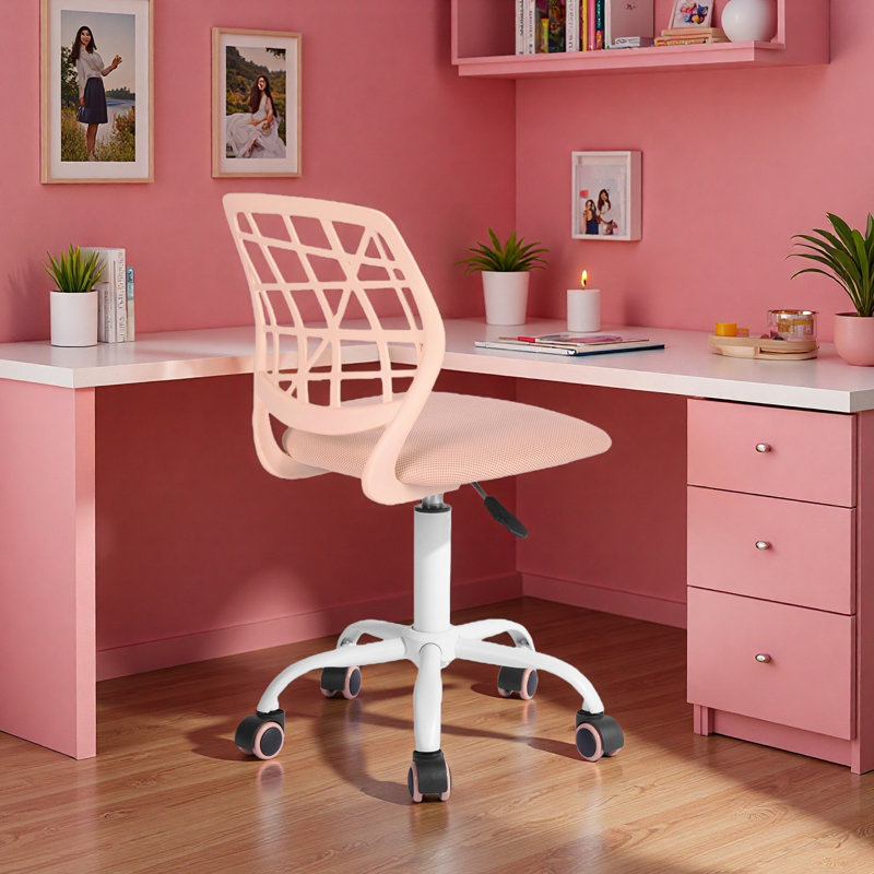Mesh Office Chair, Light Pink