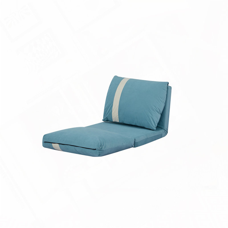 Canapé-lit en velours Corduroy, Bleu ciel