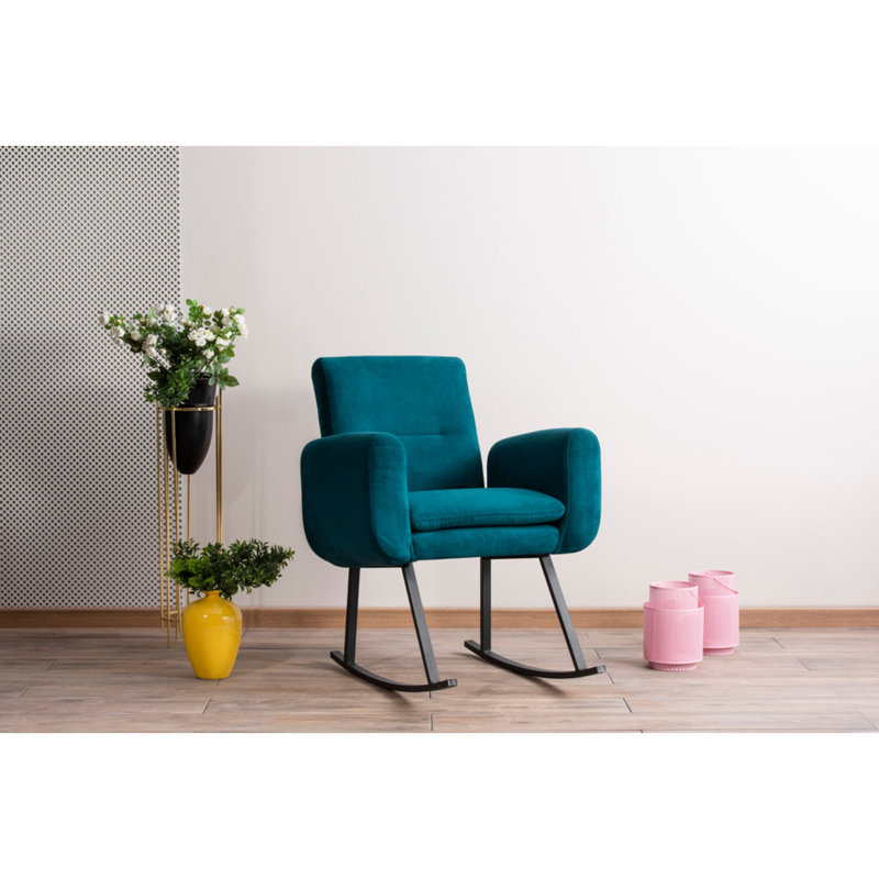 Ebberta Rocking Chair, Petrol Green