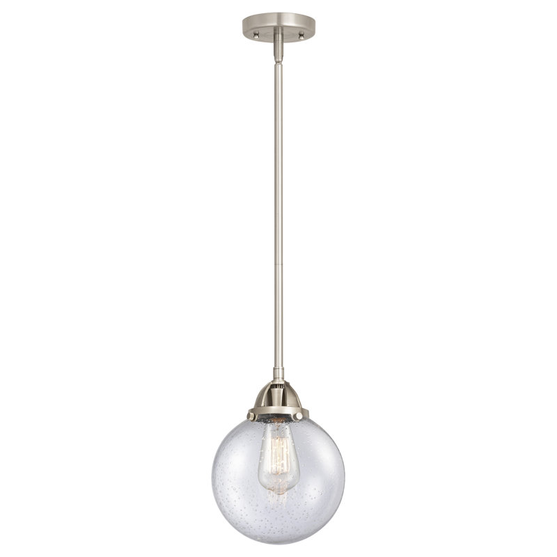 Nouveau 2 - Frederick - Mini-luminaire suspendu sur tige 1 lumière - Ampoule DEL - - Abat-jour, H 44 po x l 8 po x P 8 po