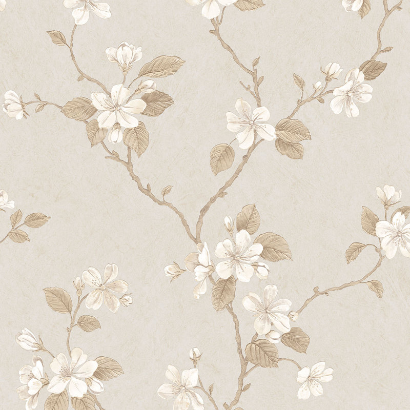 Moffitt 10m x 53cm Textured Satin Roll, Cream/ Greige