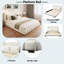Lit plateforme tapissier avec 2 coussins et pieds robustes-188229490-188229488