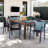 Appleby 6 - Person Acacia Wicker Patio Dining Set with Rectangular Table