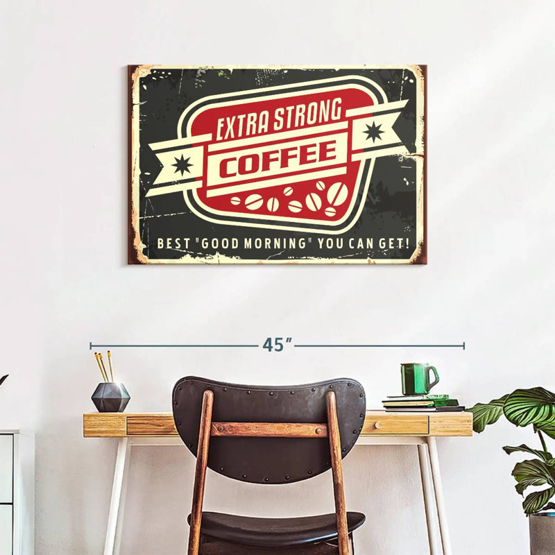 Plaque murale «Best Morning Coffee», H 24 po x l 36 po