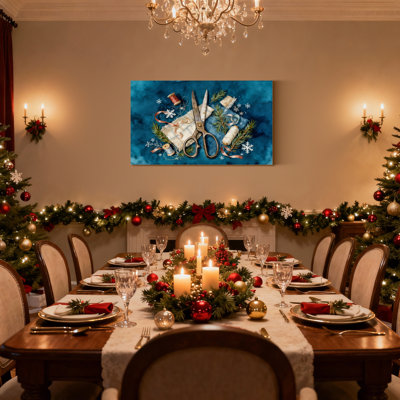 Ensemble de 3 décorations murales, outils de couture et décorations de Noël