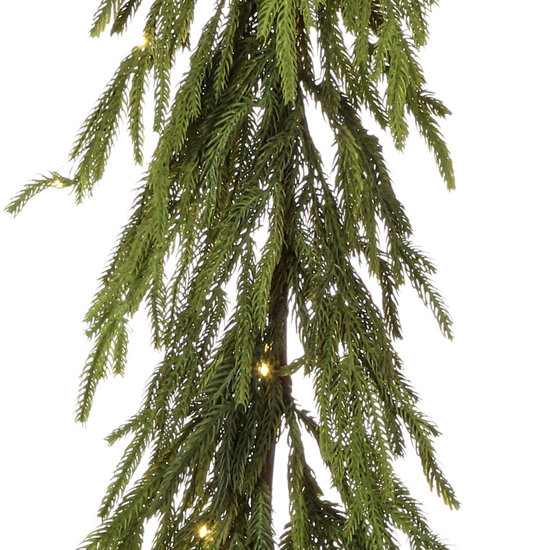 60"Led Natural Touch Norfolk Pine Garland