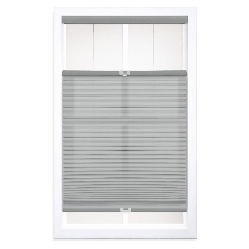 Store alvéolaire semi-transparent sans fil de 1,5 po EcoHome, Gris ancre, L 60 po x L 42 po