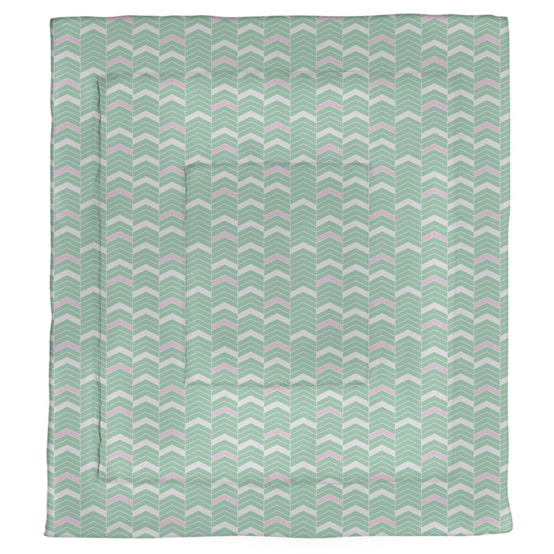 Édredon réversible en microfibre Rhonda Cheval, Édredon grand, Vert et rose