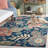 Jardin Handtufted Wool Cotton Floral Rug in Blue/Green-93743691