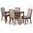 Newtonsville 5-Pc Dining Set in Grey Fabric and Walnut Finished Wood, 37.6'' H X 17.7'' W X 20.7'' D-2020169111-2020169108