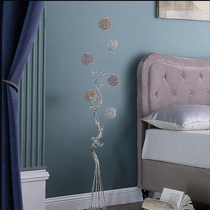 58.5-inch 6 aluminum LED Zeus metal floor lamp