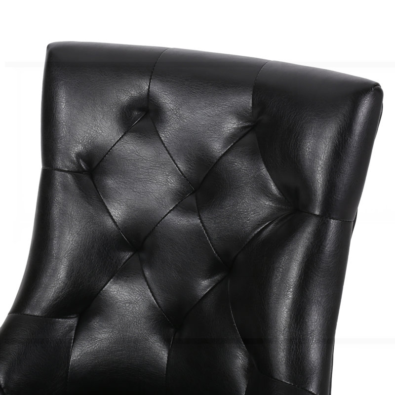 Chaises de salle à manger rembourrées Modern, Noir, 2