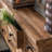 Retro Walnut Solid Wood Accent Cabinet