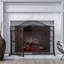 Pare-feu moderne en fer, portes à charnières, 80,5 cm (H) x 110 cm (L), grille à mailles fines, structure en fer, ornementale, L