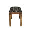 Banc rembourré noir et blanc pour la décoration intérieure avec rembourrage en mousse de bois massif