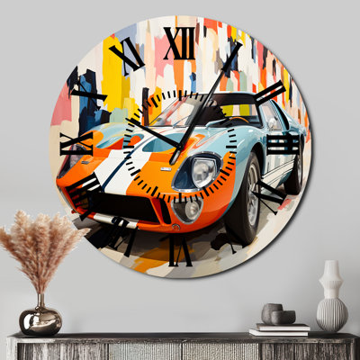 Horloge murale orange orange