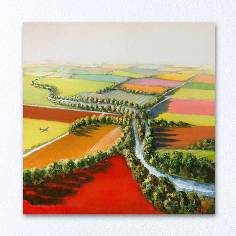 « astoileing river », reproduction d’art sur toile tendue, H 24 po x l 24 po x P 1,5 po