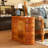 No Assembly End Tables with Storage, Solid Wood Rustic Slim Side Table for Home
