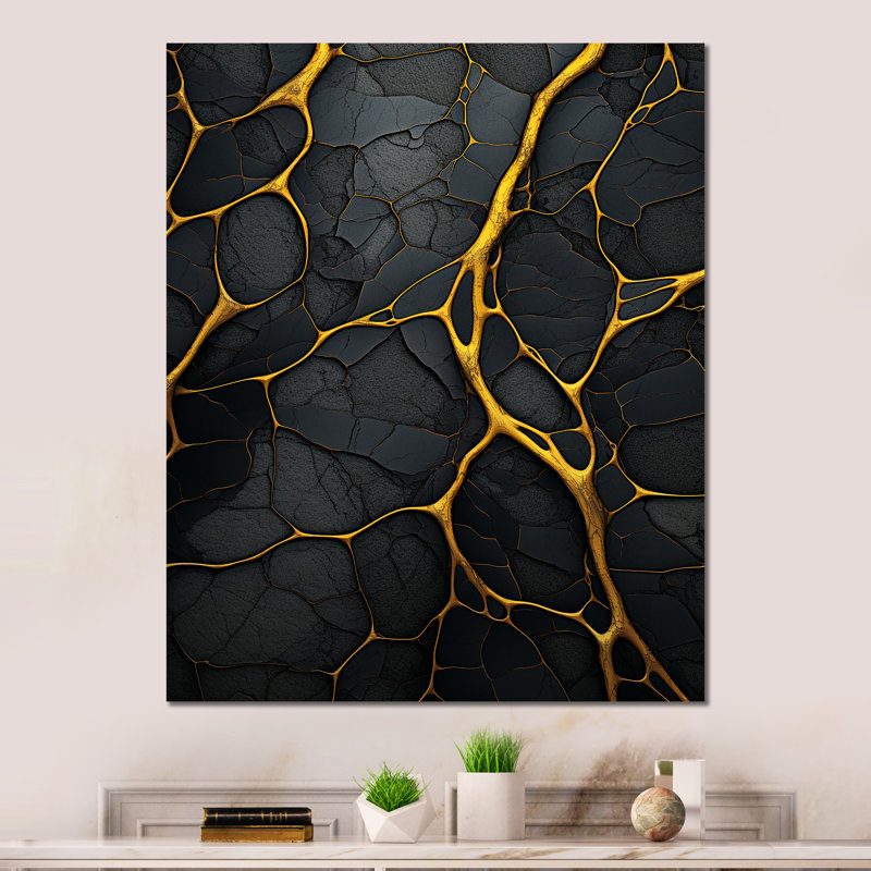 " Volcano Volcanic Veins I ", 32" H x 16" W