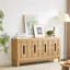 Buffet Mid-Century moderne avec motif ajouré sculpté-130670340