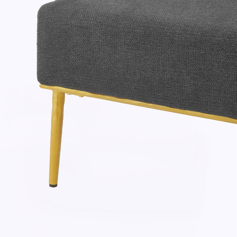 Chaise d'appoint moderne avec fauteuil rembourré, Dark Gray