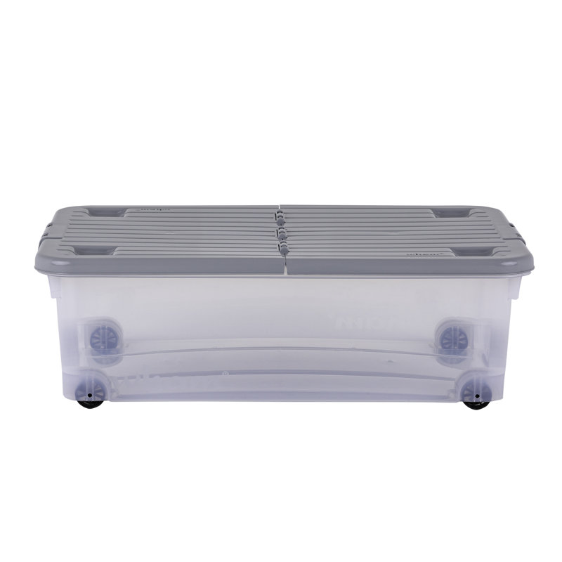 Wham 3 Piece Wheeled Box Set - Clear/Cool Grey