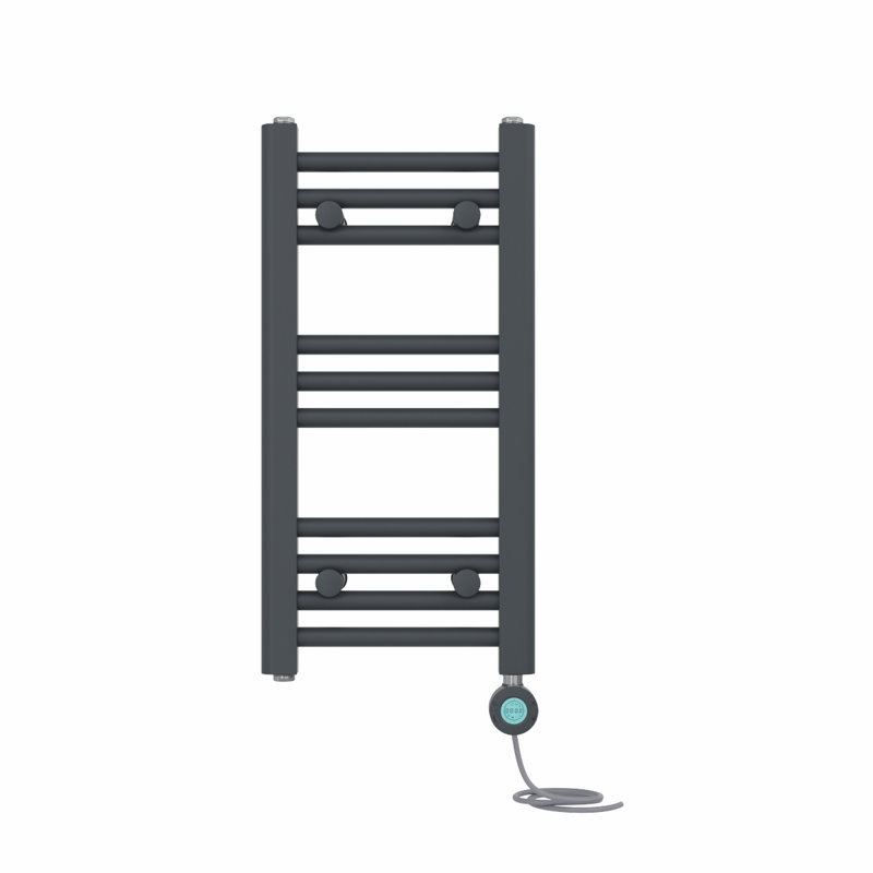 Dalayssa Straight Towel Rail Heated Towel Rails, Anthracite, 60cm H x 30cm W x 3cm D