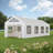 Sunjoy 30' x 12' White Outdoor Canopy Party Tent with Removable PE Windows