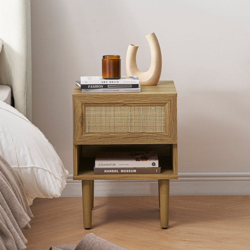 Gilus Nesting Tables with Storage, Oak