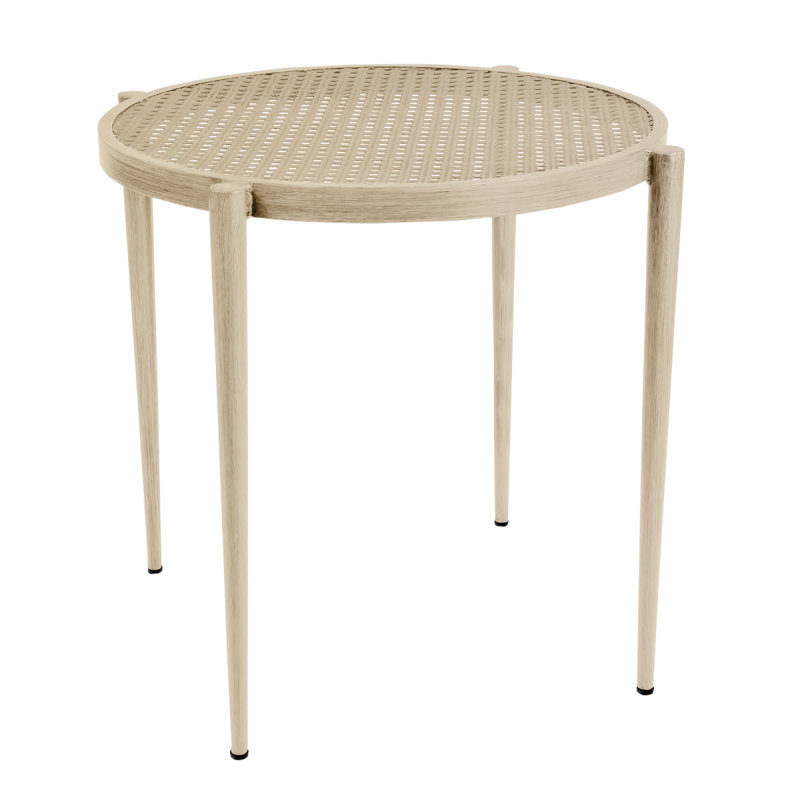 Parc Outdoor Round Side Table, Textured Black, 26.25" H x 29" W x 29" D