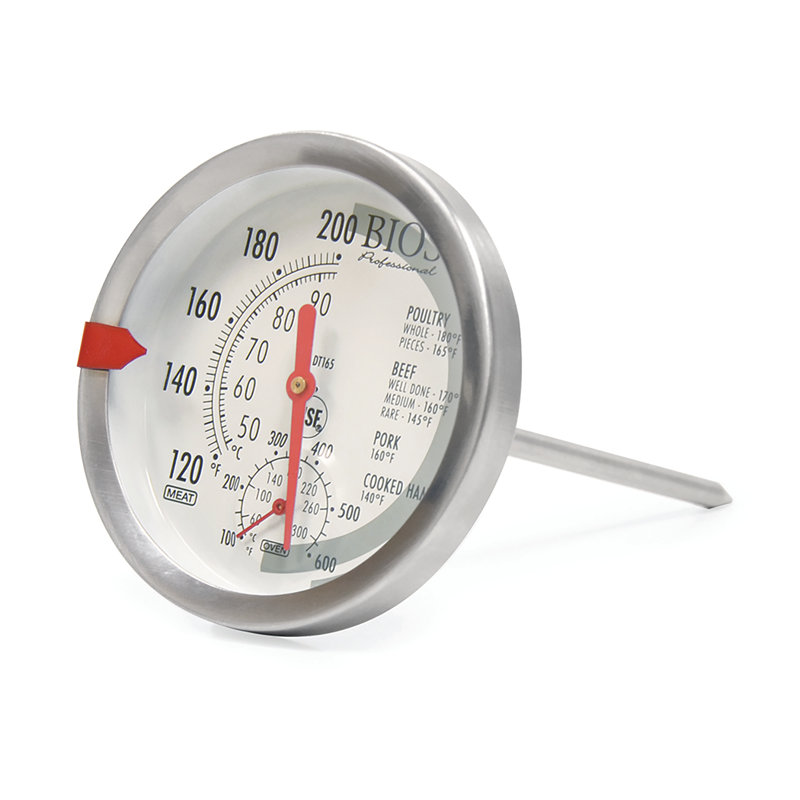 Thermomètre pour four à viande professionnel Bio, blanc