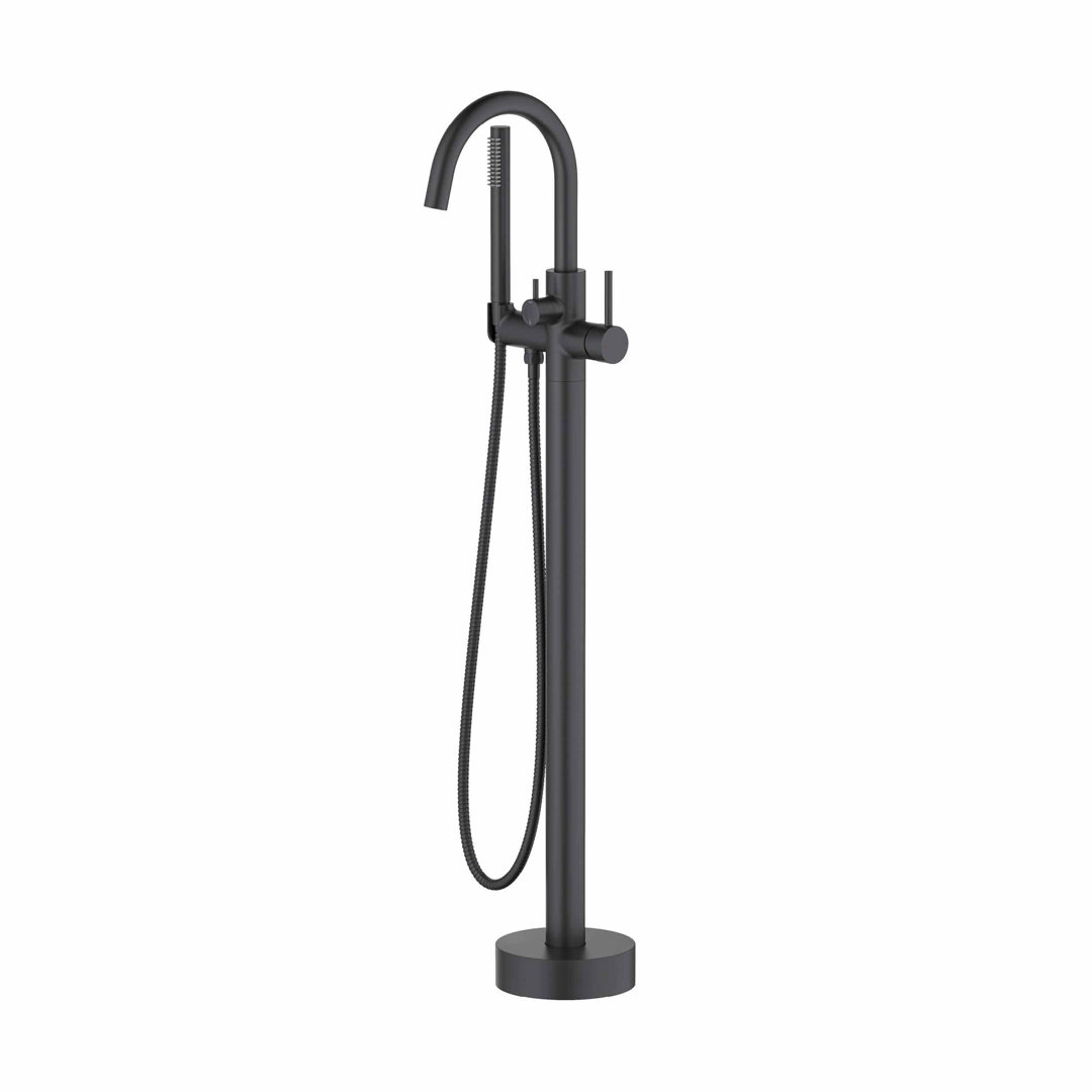 Circular Single Handle Tub Faucet KIBI Finish: Matte Black