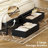 Alevtina Bed Frame with 2 Bedside Drawers & 2 Underbed Drawers, Storage Bed with Outlet & Open Shelf