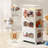 Inbox Zero 8.4 Gal Foldable Cabinet with 1 Lid Set 3 Tier,Clear Plastic Folding Storage Box with Wheel