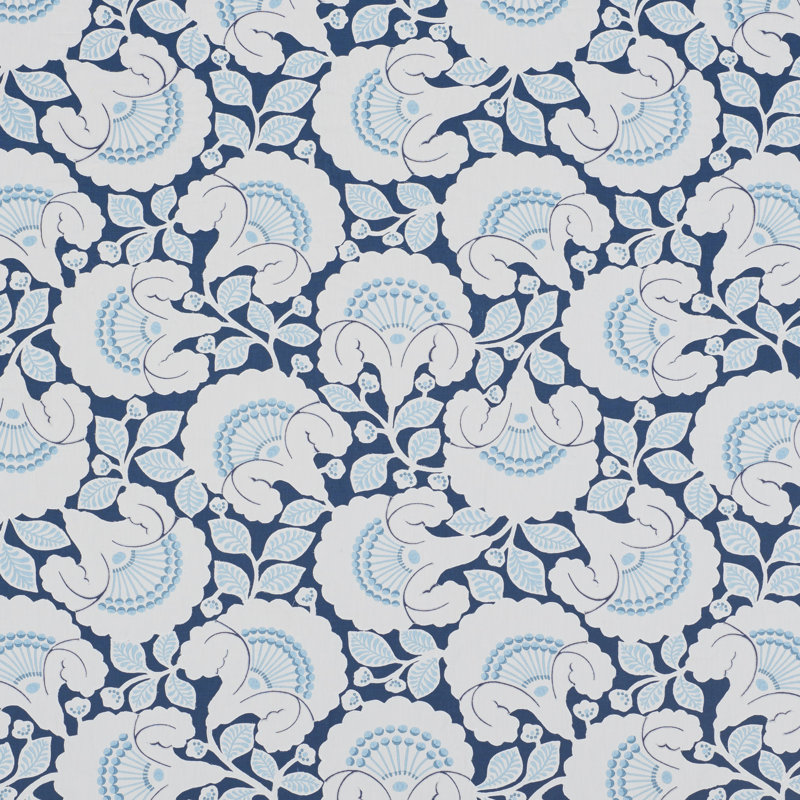 Jackie Applique Embroidery Fabric, Blue