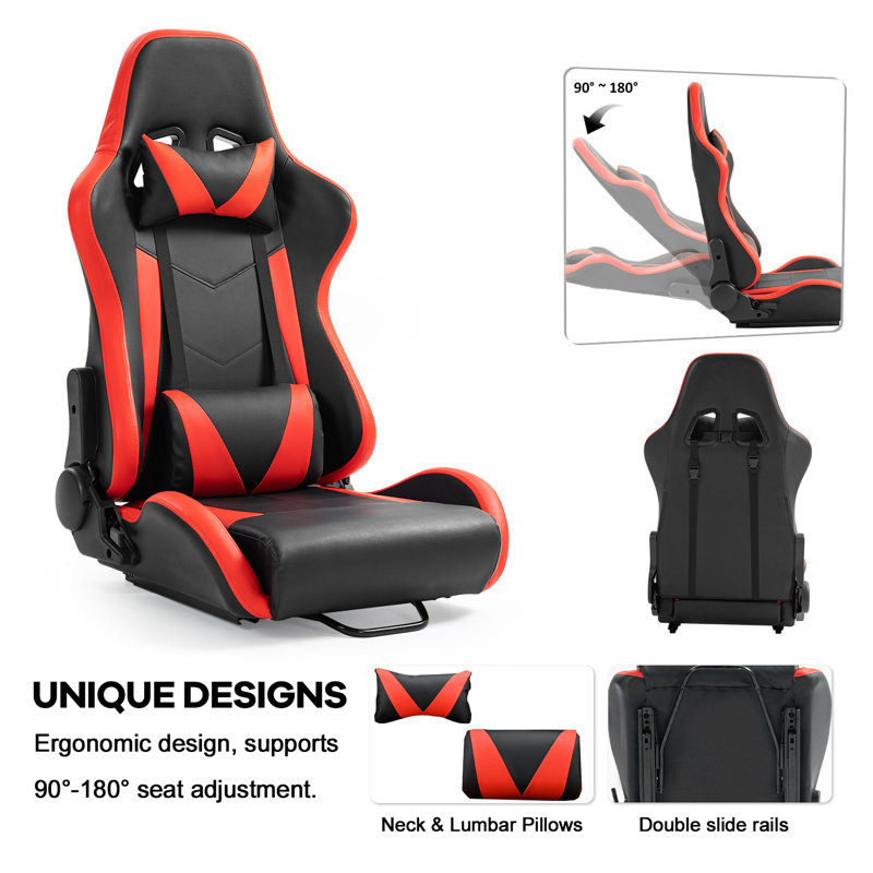 Anman Racing Simulator Cockpit Stand With Racing Seat, Not Include Steering wheel & Wheels & Pedals and Shifter Handbrake