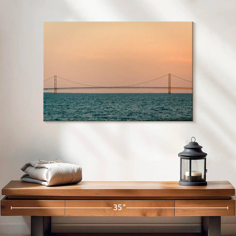 Lilie Mighty Mac Bridge Sunset, 16" H x 24" W
