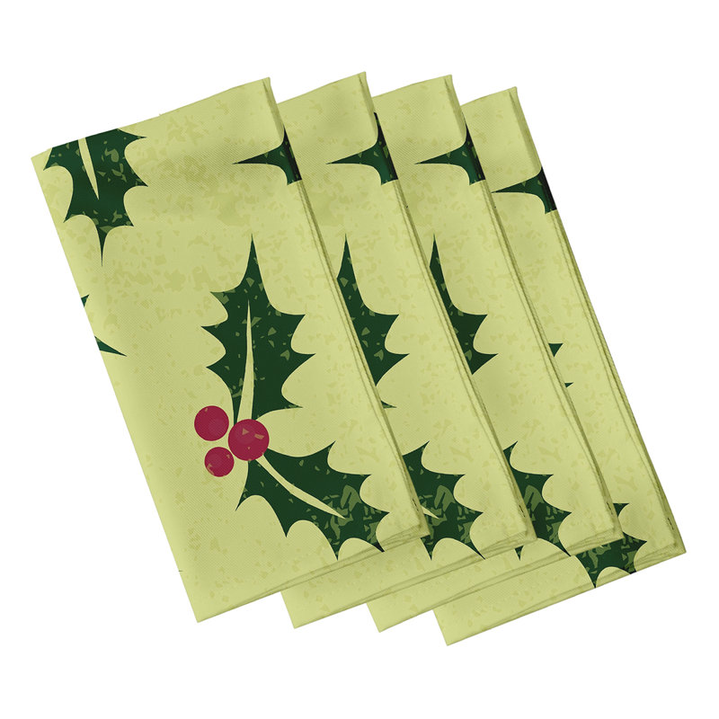 Serviette de table 22 po Briese allover Holly, Vert